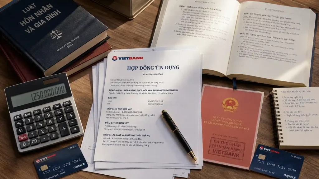 ly hôn nợ ngân hàng