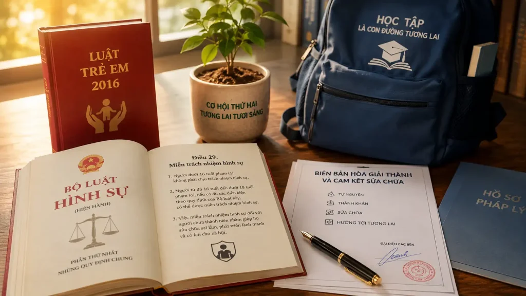 trẻ vị thành niên miễn trách nhiệm hình sự