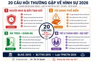 20 câu hỏi thường gặp về hình sự 2026